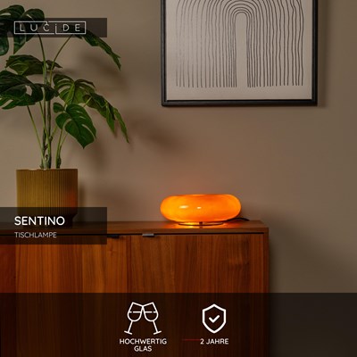 Lucide SENTINO - Tischlampe - Ø 29,5 cm - 3xG9 - Orange